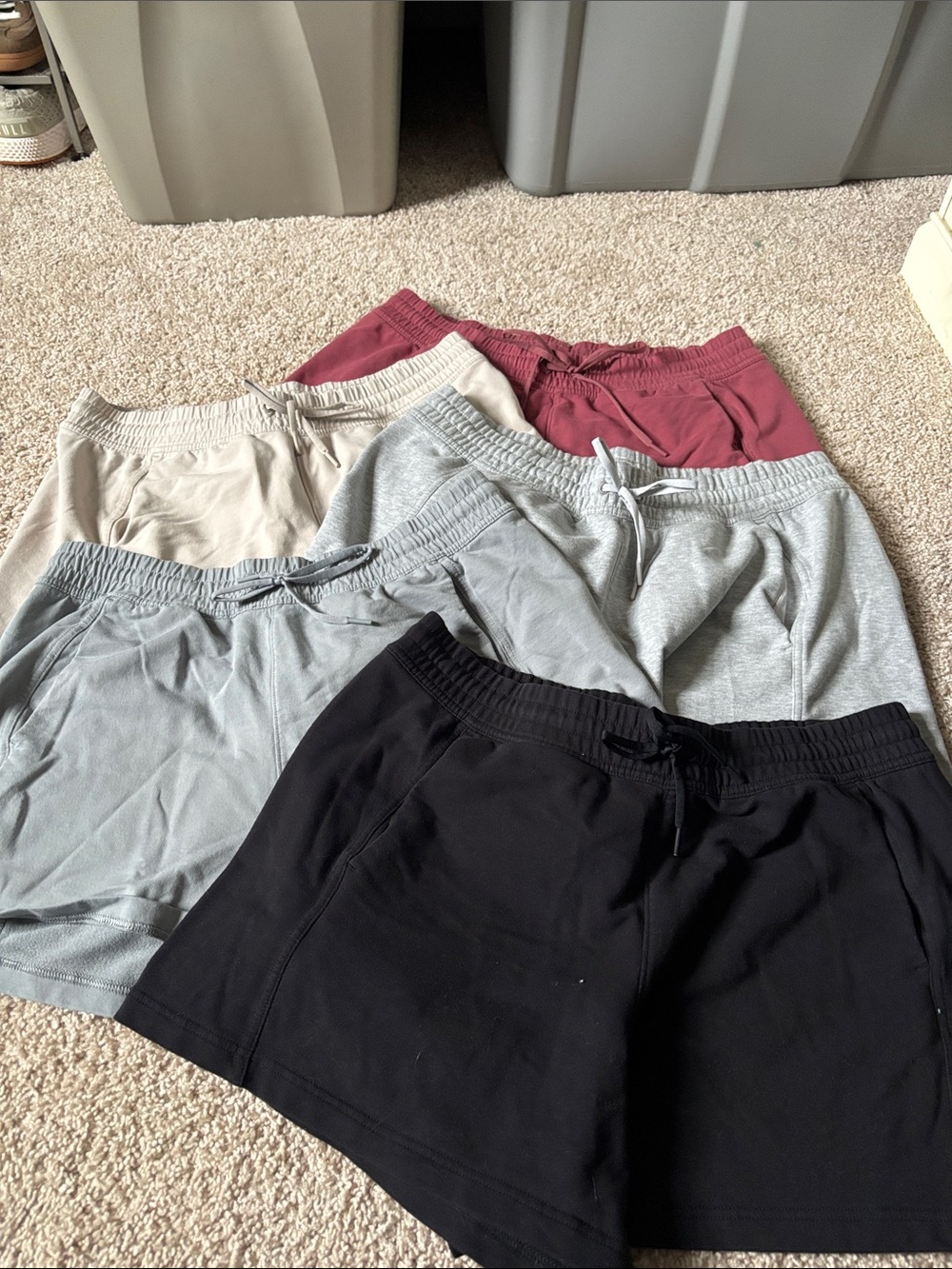 Athleta Women's Athletic Shorts - Black, Light Gray, Cream, Maroon and Blue